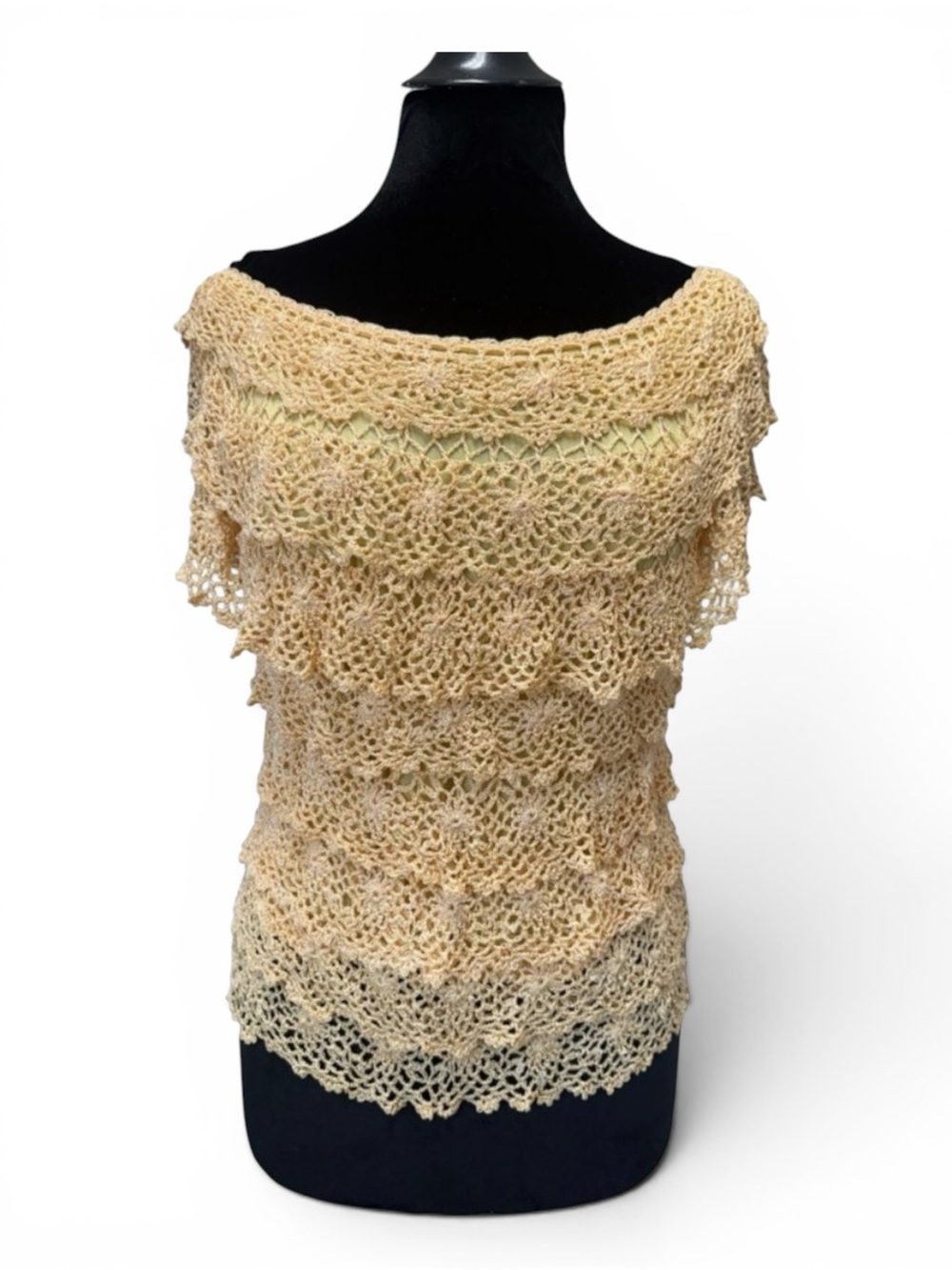 Y2K Crochet Boho Tiered Top